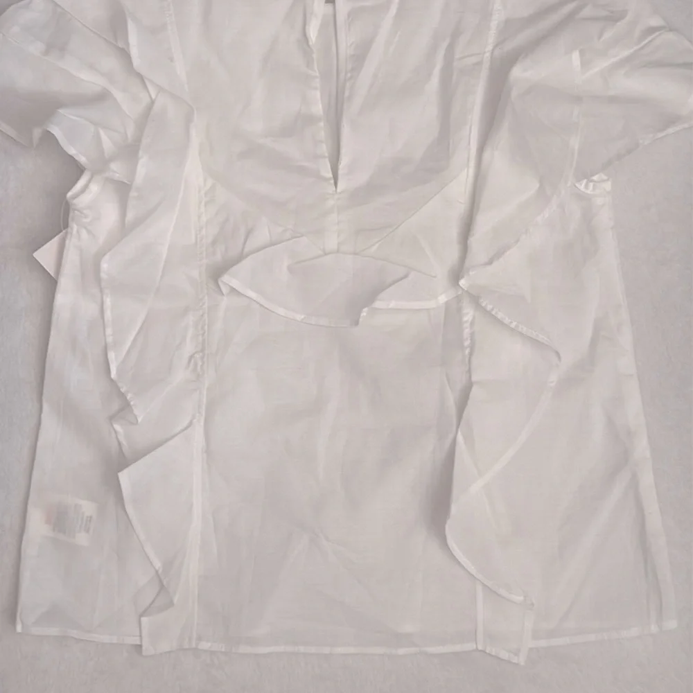 {NWT} Lil' Lemons by For Love and Lemons | Organic Cotton Ruffle Top White (4T) - Picture 13 of 14